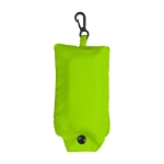 Sac à provisions promotionnel pliable avec mousqueton, polyester 190T couleur vert clair première vue