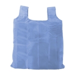 Sac à provisions promotionnel pliable avec mousqueton, polyester 190T couleur bleu ciel troisième vue