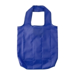 Sac à provisions pliable en polyester 190T avec crochet couleur bleu première vue