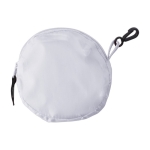 Sac à provisions pliable en polyester 190T avec crochet couleur blanc première vue