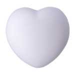 Balle antistress publicitaire en forme de cœur ZenBeat couleur blanc première vue