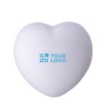 Balle antistress publicitaire en forme de cœur ZenBeat avec zone d'impression