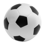 Ballon de football publicitaire antistress couleur blanc/noir deuxième vue