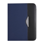 Conférencier polyvalent A4 en cuir recyclé et polyester couleur bleu première vue
