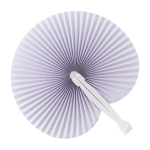Éventail personnalisé en papier de couleurs vives de style pai pai couleur blanc deuxième vue