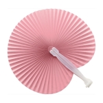 Éventail personnalisé en papier de couleurs vives de style pai pai couleur rose deuxième vue