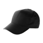 Casquette publicitaire à 5 panneaux 100% coton avec velcro ClearLine couleur noir première vue