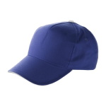Casquette publicitaire à 5 panneaux 100% coton avec velcro ClearLine couleur bleu première vue
