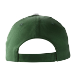 Casquette publicitaire à 5 panneaux 100% coton avec velcro ClearLine couleur vert première vue
