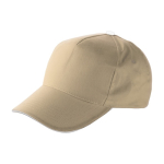 Casquette publicitaire à 5 panneaux 100% coton avec velcro ClearLine couleur kaki première vue