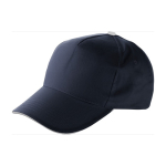 Casquette publicitaire à 5 panneaux 100% coton avec velcro ClearLine couleur bleu marine première vue