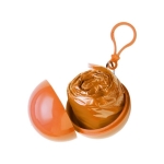 Poncho en plastique dans étui boule avec mousqueton couleur orange deuxième vue