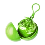 Poncho en plastique dans étui boule avec mousqueton couleur vert clair troisième vue