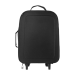 Valise trolley à roues pliable en polyester 600D et multipoignées couleur noir première vue