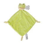Doudou brodé à thème animal pour bébé, toucher doux couleur vert clair première vue