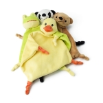 Doudou brodé à thème animal pour bébé, toucher doux couleur vert clair deuxième vue