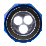 Lampe torche rétractable personnalisée en aluminium avec 3 LED, 55cm couleur bleu première vue