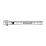 Lampe torche rétractable personnalisée en aluminium avec 3 LED, 55cm couleur argenté première vue