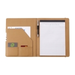 Porte-documents A4 polyvalent en liège et cuir synthétique couleur marron deuxième vue