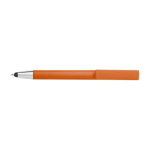 Stylo métallisé tactile avec support pour téléphone, Encre bleue couleur orange première vue
