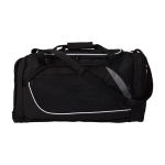 Sac de sport en polyester 600D avec compartiment à chaussures couleur noir première vue