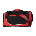 Sac de sport en polyester 600D avec compartiment à chaussures couleur rouge première vue