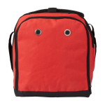 Sac de sport en polyester 600D avec compartiment à chaussures couleur rouge deuxième vue