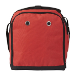 Sac de sport en polyester 600D avec compartiment à chaussures couleur rouge troisième vue