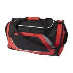 Sac de sport en polyester 600D avec compartiment à chaussures couleur rouge quatrième vue