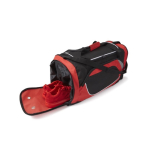 Sac de sport en polyester 600D avec compartiment à chaussures couleur rouge cinquième vue