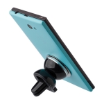 Support de téléphone pour voiture en plastique avec aimant et adhésif couleur noir troisième vue