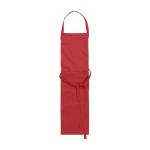 Tablier promotionnel en coton et polyester avec 2 poches 240 g/m² couleur rouge première vue