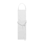Tablier promotionnel en coton et polyester avec 2 poches 240 g/m² couleur blanc première vue