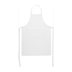 Tablier promotionnel en coton et polyester avec 2 poches 240 g/m² couleur blanc deuxième vue