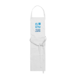 Tablier promotionnel en coton et polyester avec 2 poches 240 g/m² couleur blanc avec zone d'impression