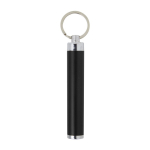 Porte-clés lampe torche cylindrique et coloré avec logo Logolight couleur noir première vue