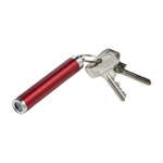 Porte-clés lampe torche cylindrique et coloré avec logo Logolight couleur rouge dixième vue