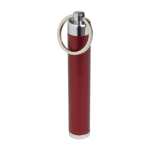 Porte-clés lampe torche cylindrique et coloré avec logo Logolight couleur rouge douxième vue