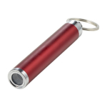Porte-clés lampe torche cylindrique et coloré avec logo Logolight couleur rouge troisième vue