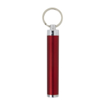 Porte-clés lampe torche cylindrique et coloré avec logo Logolight couleur rouge cinquième vue