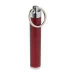 Porte-clés lampe torche cylindrique et coloré avec logo Logolight couleur rouge huitième vue
