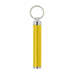 Porte-clés lampe torche cylindrique et coloré avec logo Logolight couleur jaune première vue