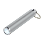 Porte-clés lampe torche cylindrique et coloré avec logo Logolight couleur argenté deuxième vue
