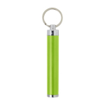 Porte-clés lampe torche cylindrique et coloré avec logo Logolight couleur vert clair première vue