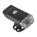 Lampe LED COB pour guidon de vélo chargeable via port USB couleur noir