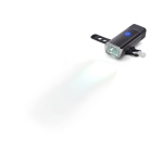 Lampe LED COB pour guidon de vélo chargeable via port USB couleur noir