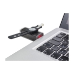 Lampe LED COB pour guidon de vélo chargeable via port USB couleur noir troisième vue