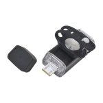 Lampe LED COB pour guidon de vélo chargeable via port USB couleur noir cinquième vue