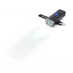 Lampe LED COB pour guidon de vélo chargeable via port USB couleur noir septième vue
