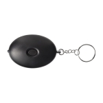 Porte-clés en plastique avec lampe de poche LED et mini-alarme couleur noir première vue
